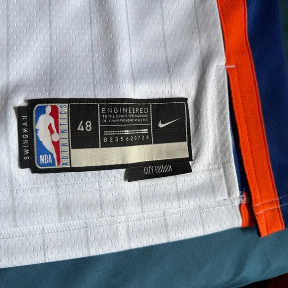 Jalen Brunson New York Knicks Nike 2025 City Edition Swingman Jersey 48 LARGE